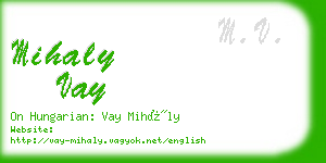 mihaly vay business card
